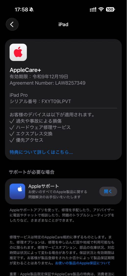 使用15日‼️iPad Pro (M5) 13(Apple care付き！)
