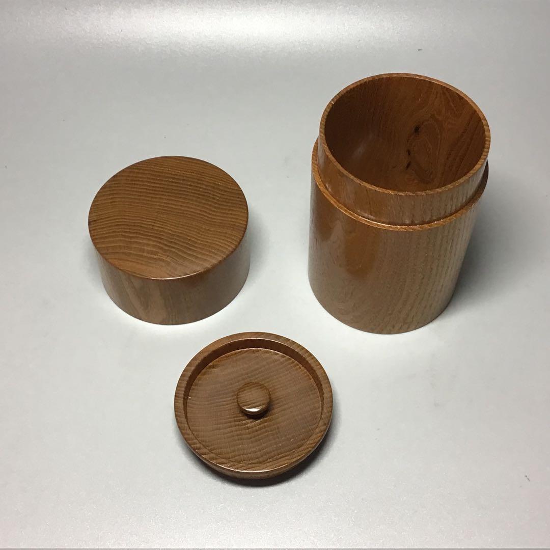 本桑の茶筒　ガラスコート仕上げ