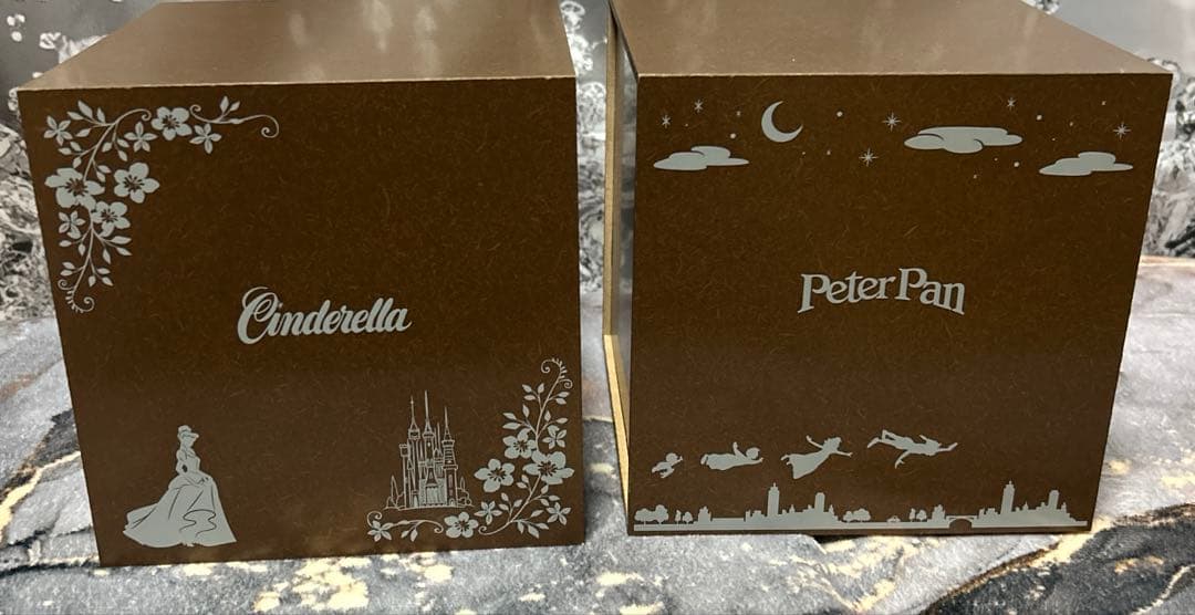 d*2様 ディズニー 木製 引き出し シンデレラ・ピーターパン 小物入れボックス