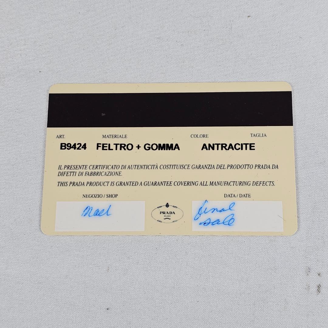希少 PRADA フェルト トートバッグ チャコール 42