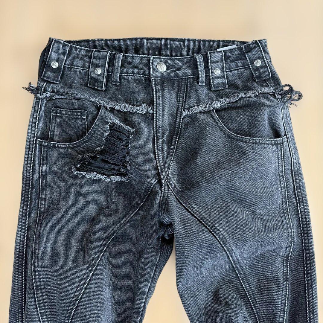 パンツ cozy worldwide fur flare jeans