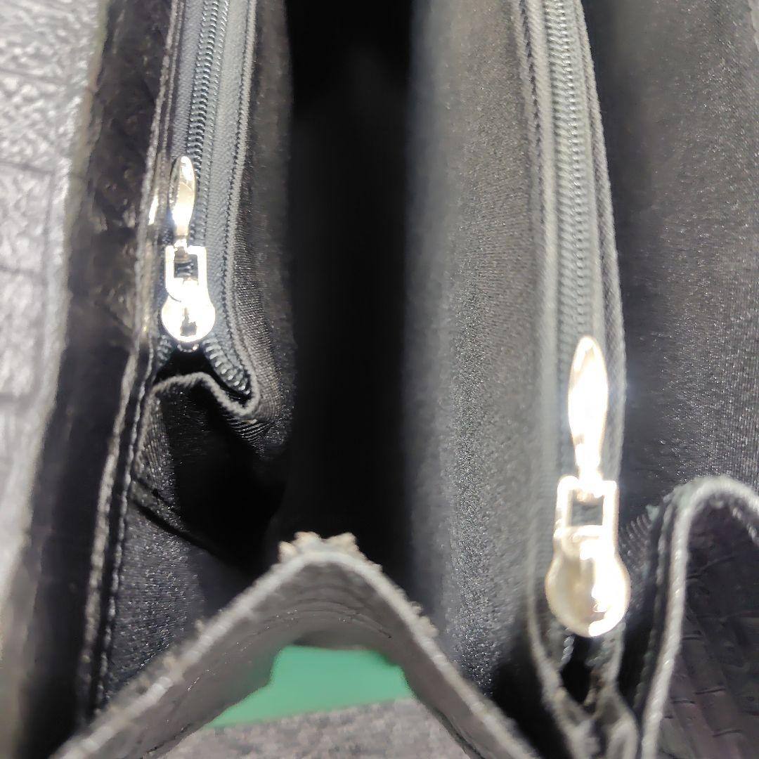 【未使用】Maturi 最高級 カイマン クロコダイル セカンドバッグ