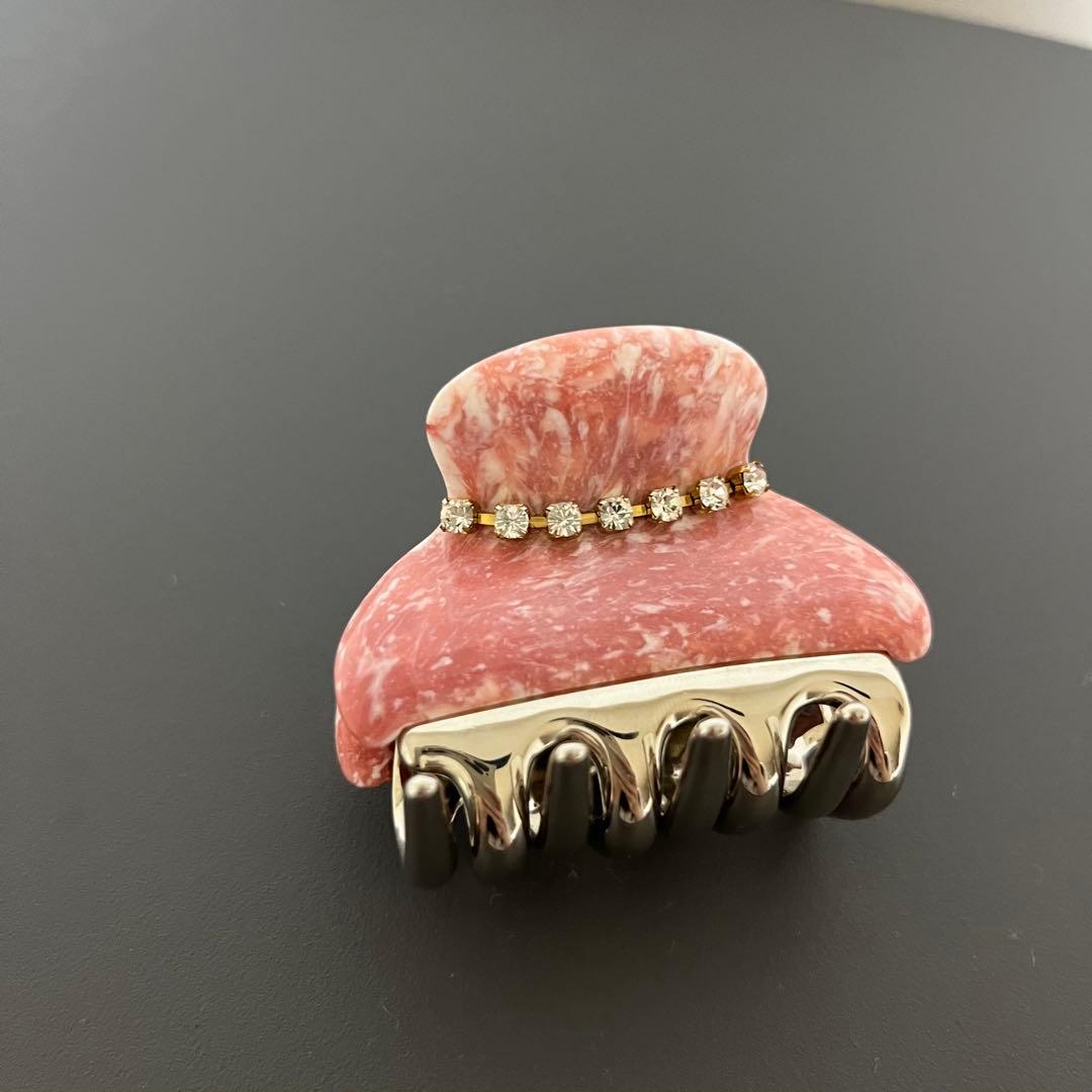 【新品未使用】acca Ｇサイズクリップ　マーブル　ピンク　コーラル