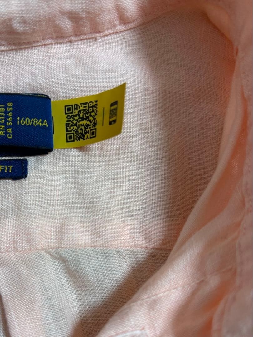 Polo Ralph Lauren ラルフローレン　リネンシャツ ピンク　長袖