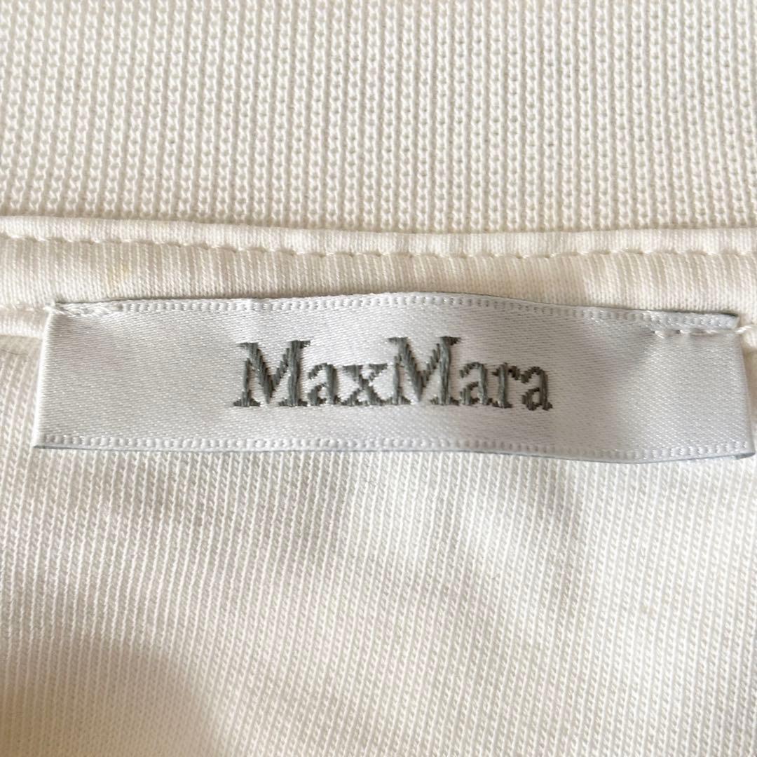 未使用級✨️マックスマーラ ストーン装飾 犬プリント トレーナー M 白 白タグ