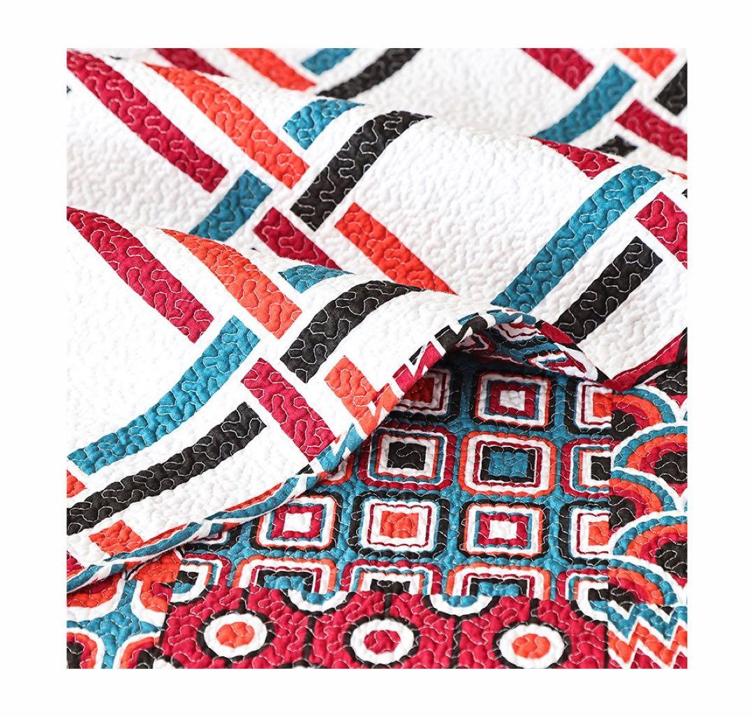 キルトベッドカバー3点セット綿マルチカバー キルティング 913