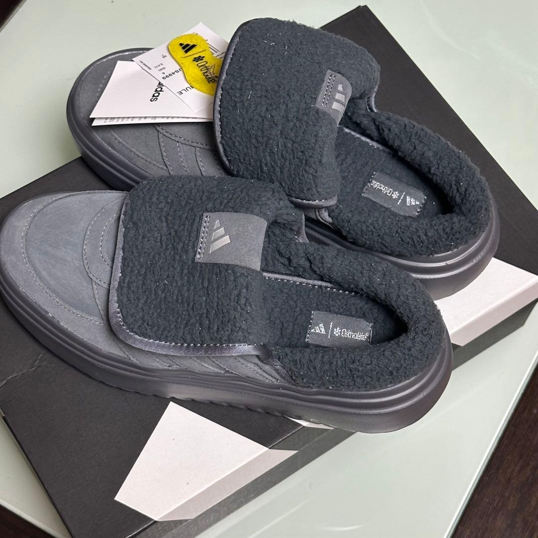 【韓国限定】adidas グランドコートミュール グレー スリッポン 23.5