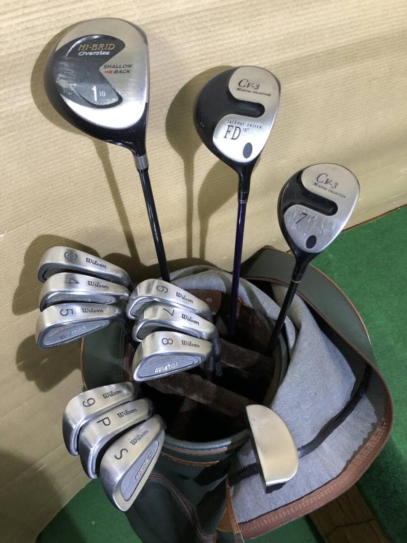 【商品名】男性向け「右打ち用」 中古ゴルフクラブセットウイルソン 混成 13本組