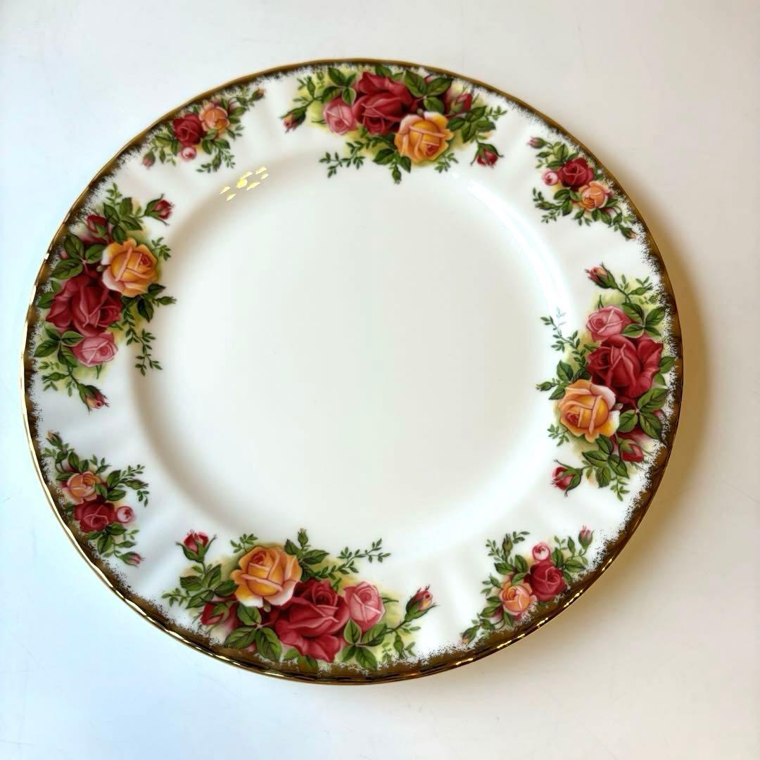 【未使用】　ロイヤルアルバート オールドカントリーローズ　大皿×4 中皿×4