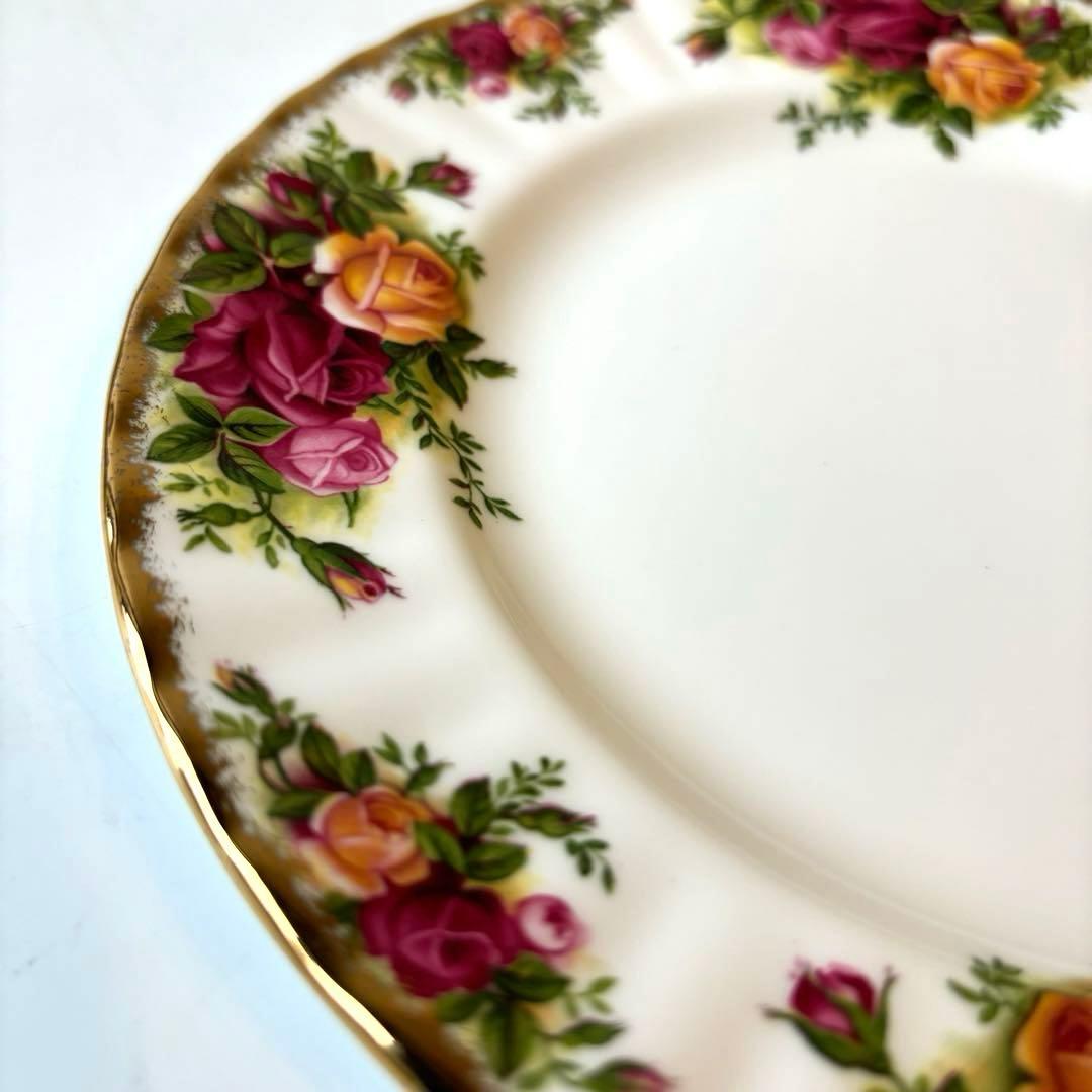 【未使用】　ロイヤルアルバート オールドカントリーローズ　大皿×4 中皿×4