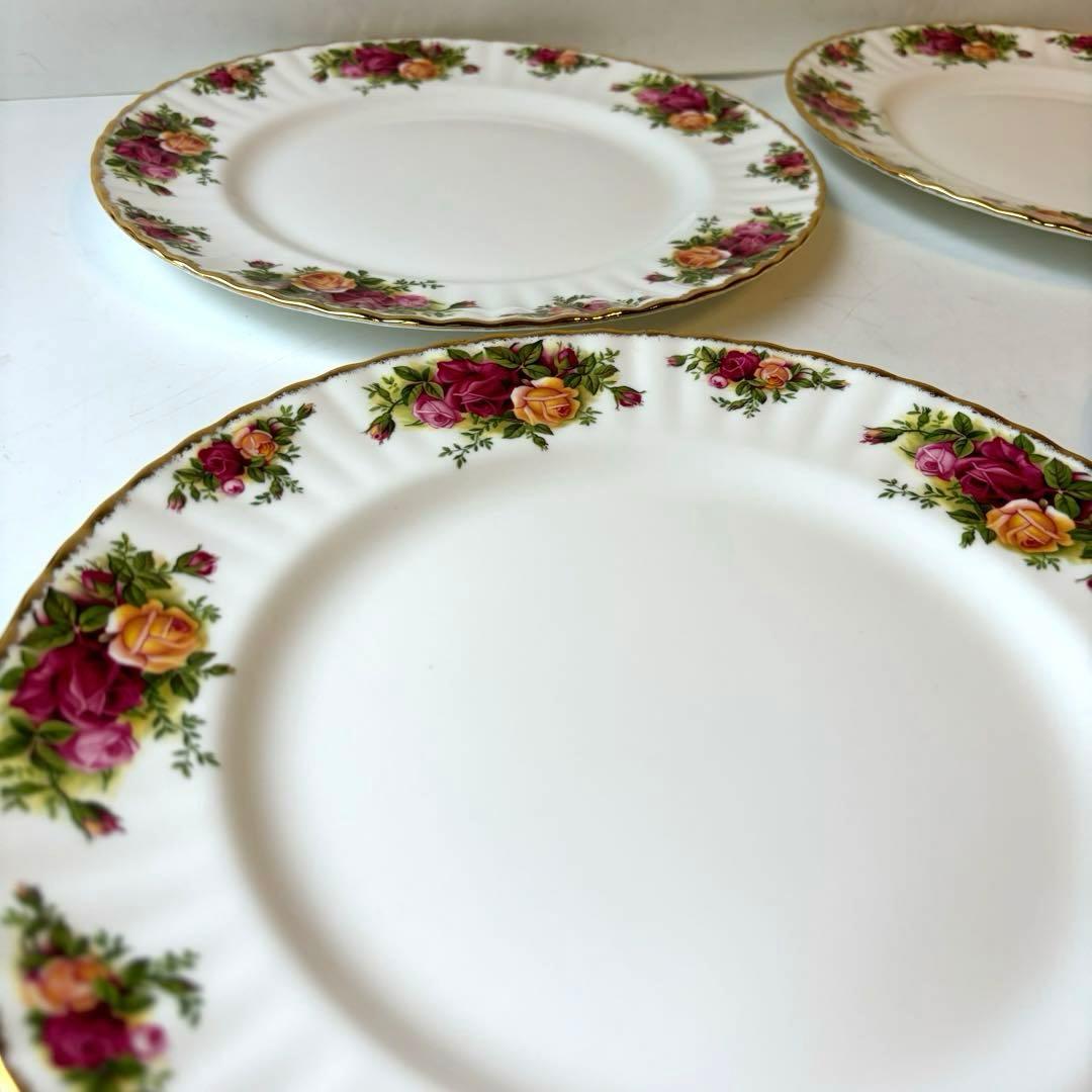 【未使用】　ロイヤルアルバート オールドカントリーローズ　大皿×4 中皿×4