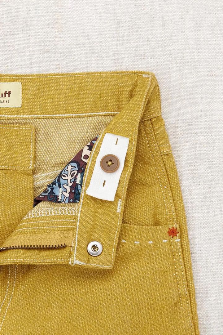 misha&puff フレアデニム イエロー 4yサイズ