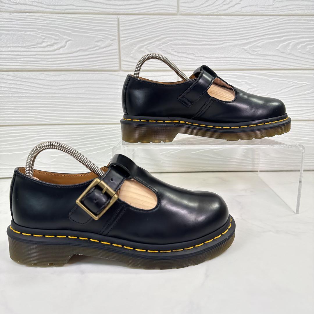 【美品】ドクターマーチン POLLEY Tバーシューズ UK3 黒 ポリー