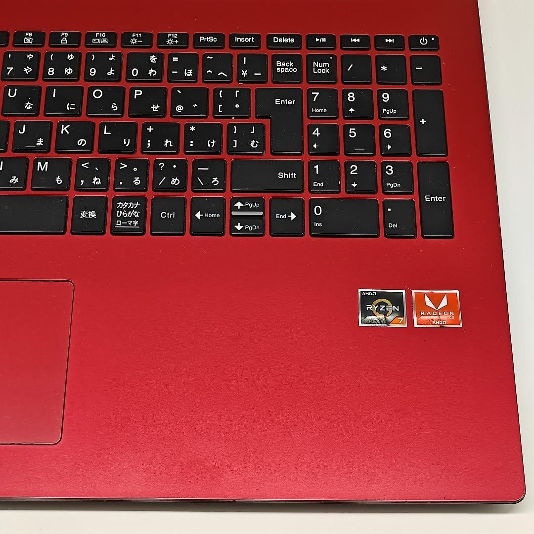 【NEC】Lavie Ryzen7 SSD256GB 12GB 赤 ノートPC