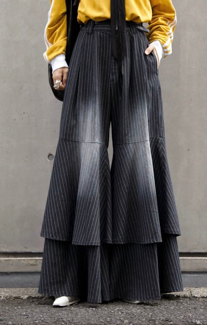 seyto ストライプ　レイヤード　デニム