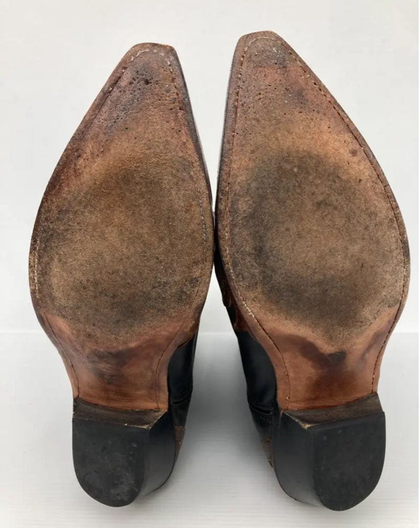 ウエスタンブーツ ブラック×ブラウン