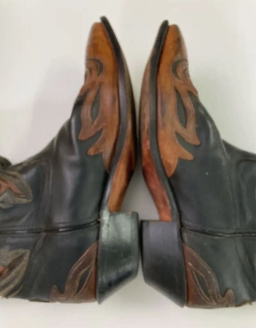 ウエスタンブーツ ブラック×ブラウン