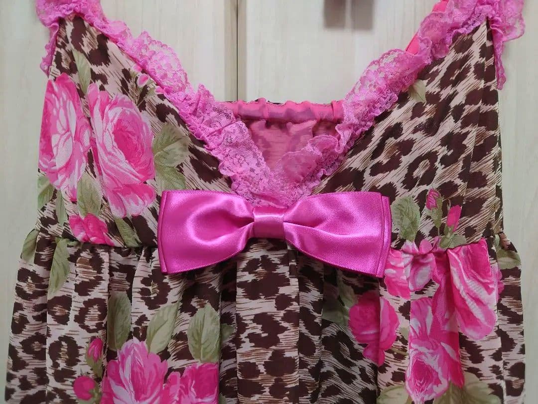 MA＊RS ヒョウ薔薇柄キャミトップス