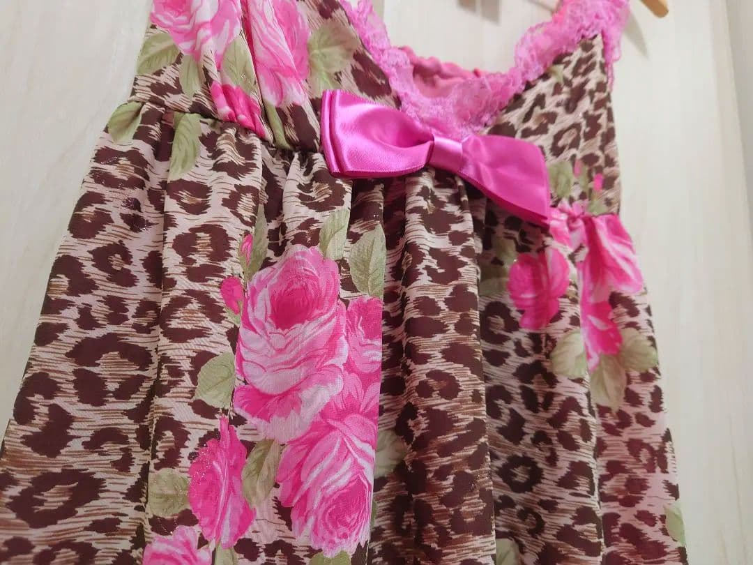 MA＊RS ヒョウ薔薇柄キャミトップス