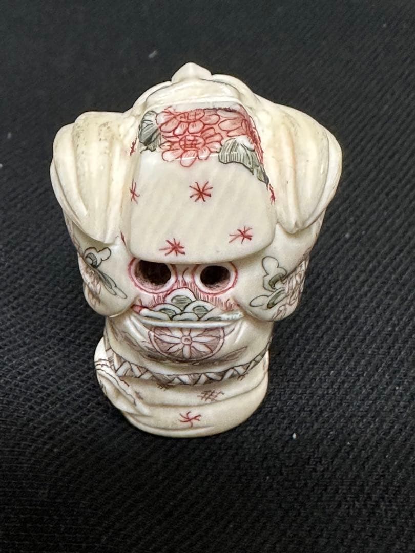 根付　天然素材　マンモス　象牙調　彫刻 古美術