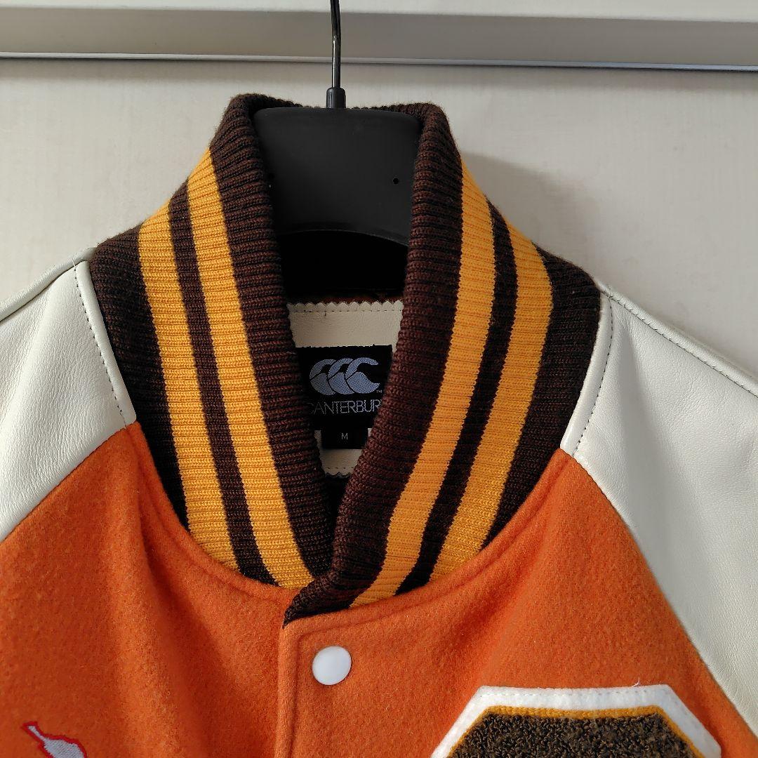 カンタベリー　 袖牛革 ワッペン スタジャン 　サイズ Ｍ
