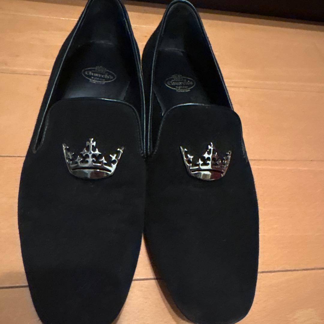 削除予定最終価格　チャーチ　エンブレム　フラットシューズ　ブラック　38