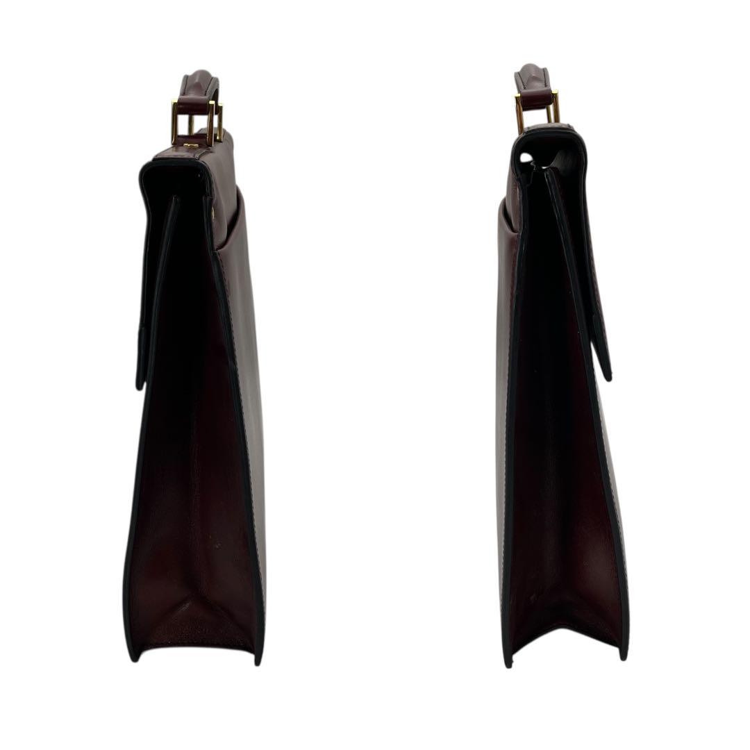 ゴールドファイル レザー ブリーフケース ビジネスバッグ ブラウン ダイアル式