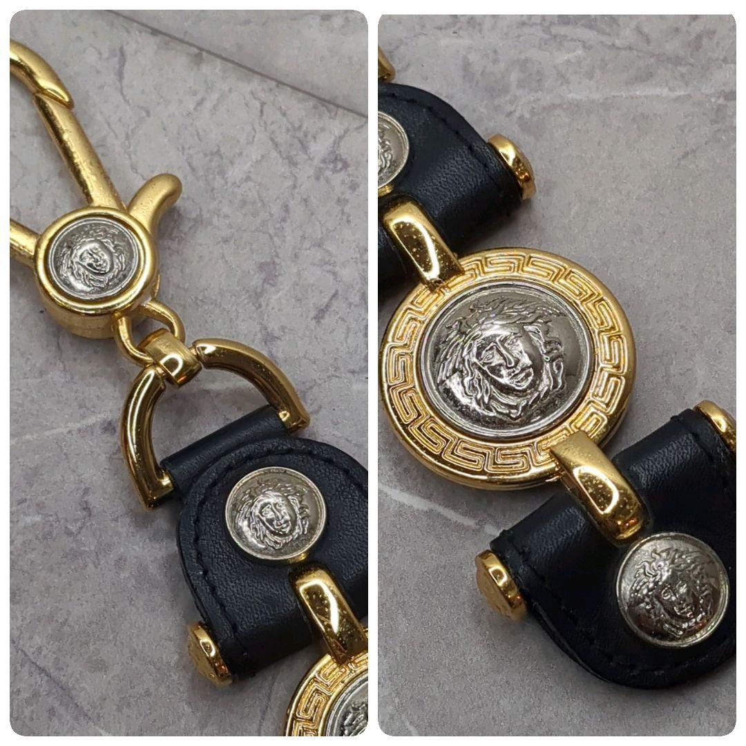 Ryoma希少美品☆VERSACE レザーキーホルダー ヴェルサーチ ヴィ