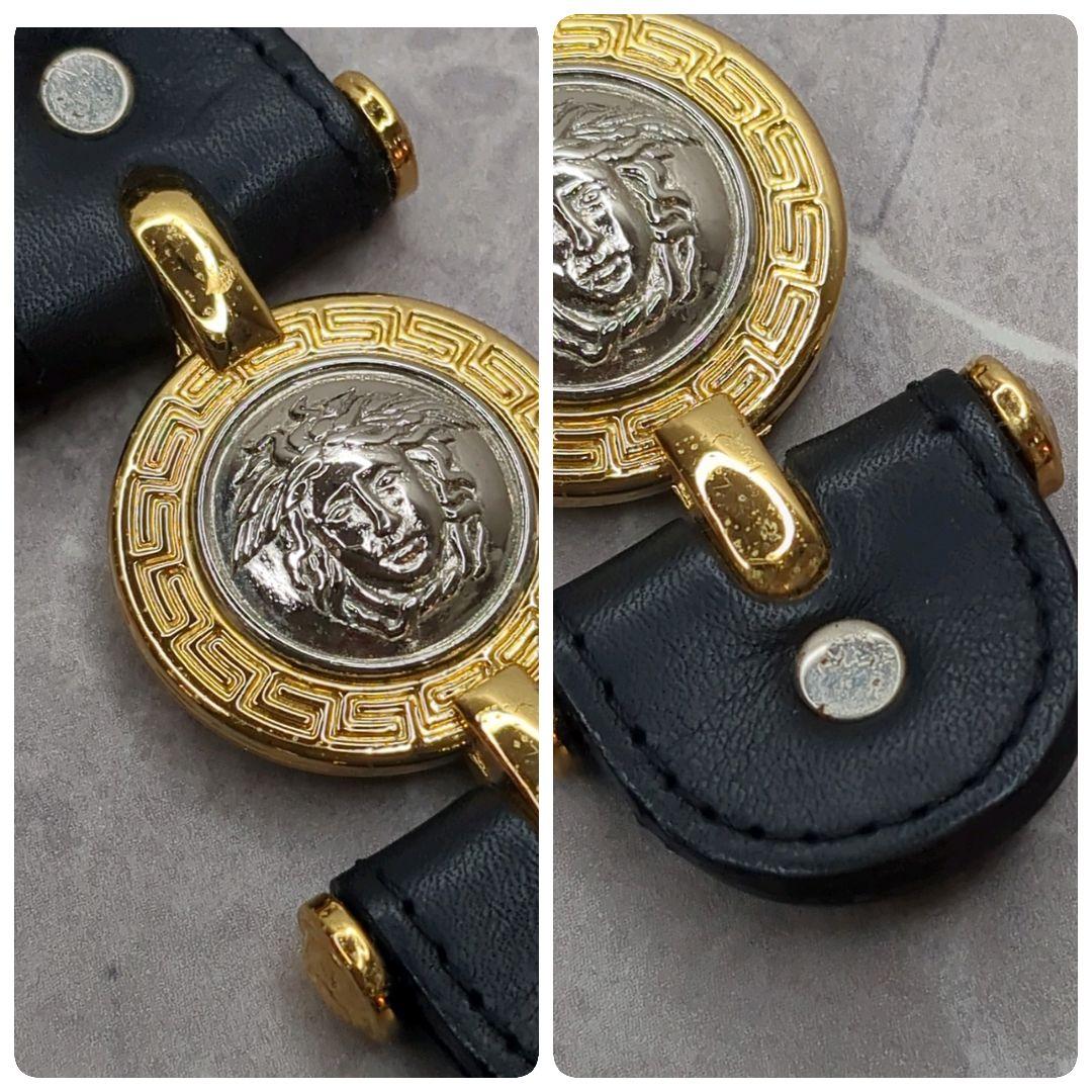 Ryoma希少美品☆VERSACE レザーキーホルダー ヴェルサーチ ヴィ