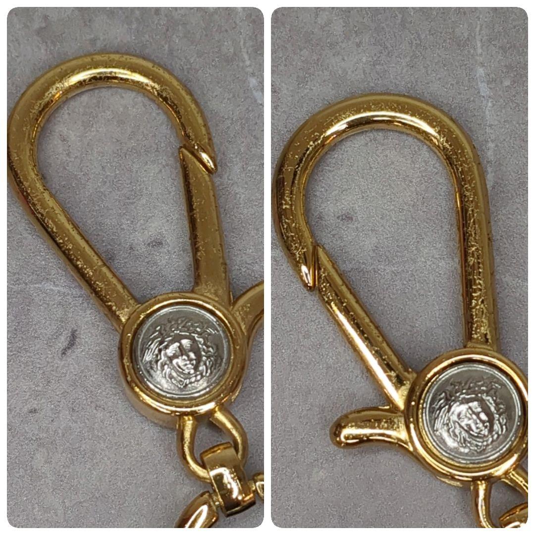Ryoma希少美品☆VERSACE レザーキーホルダー ヴェルサーチ ヴィ