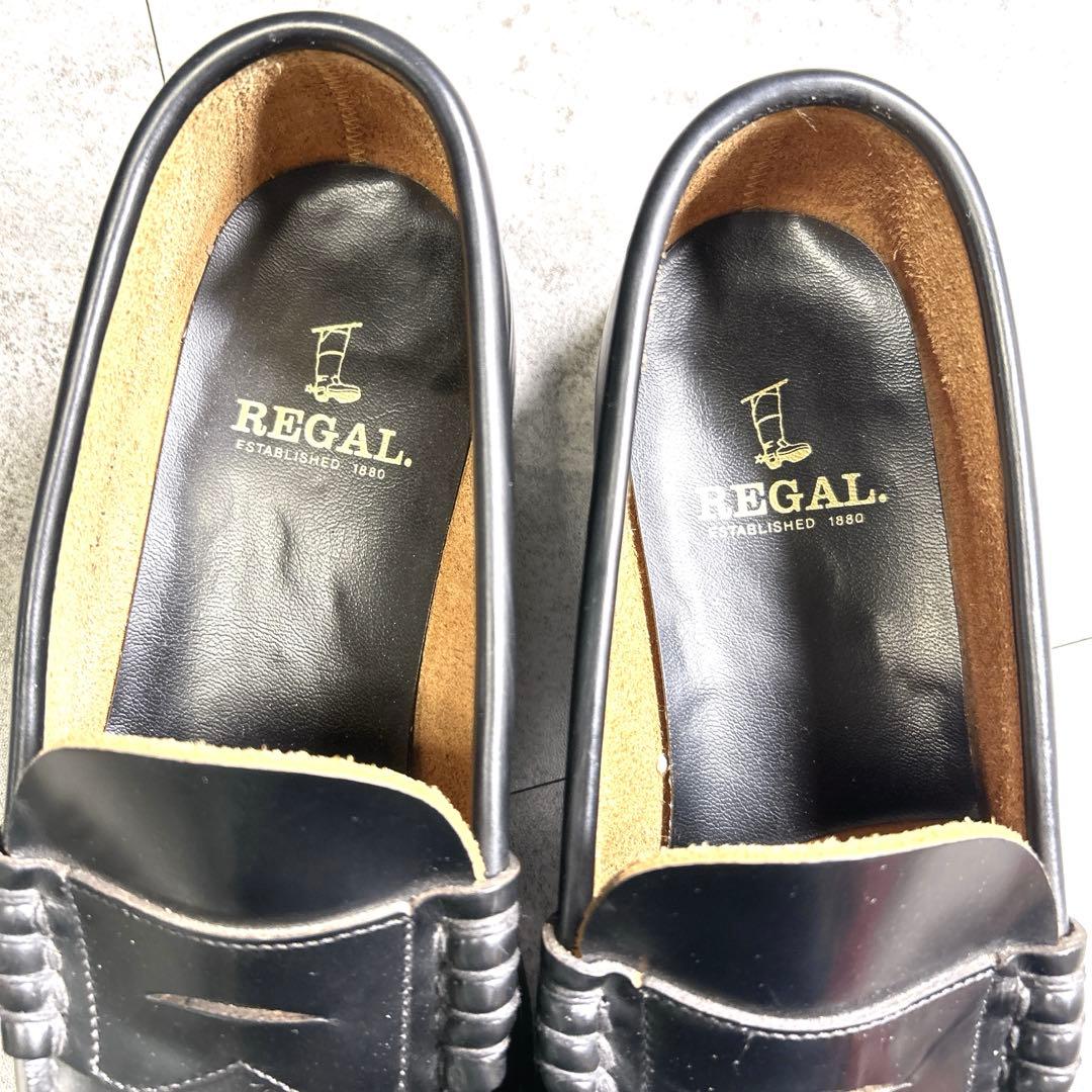極美品【REGAL】ローファー/2177/革靴/リーガル/ブラック/厚底