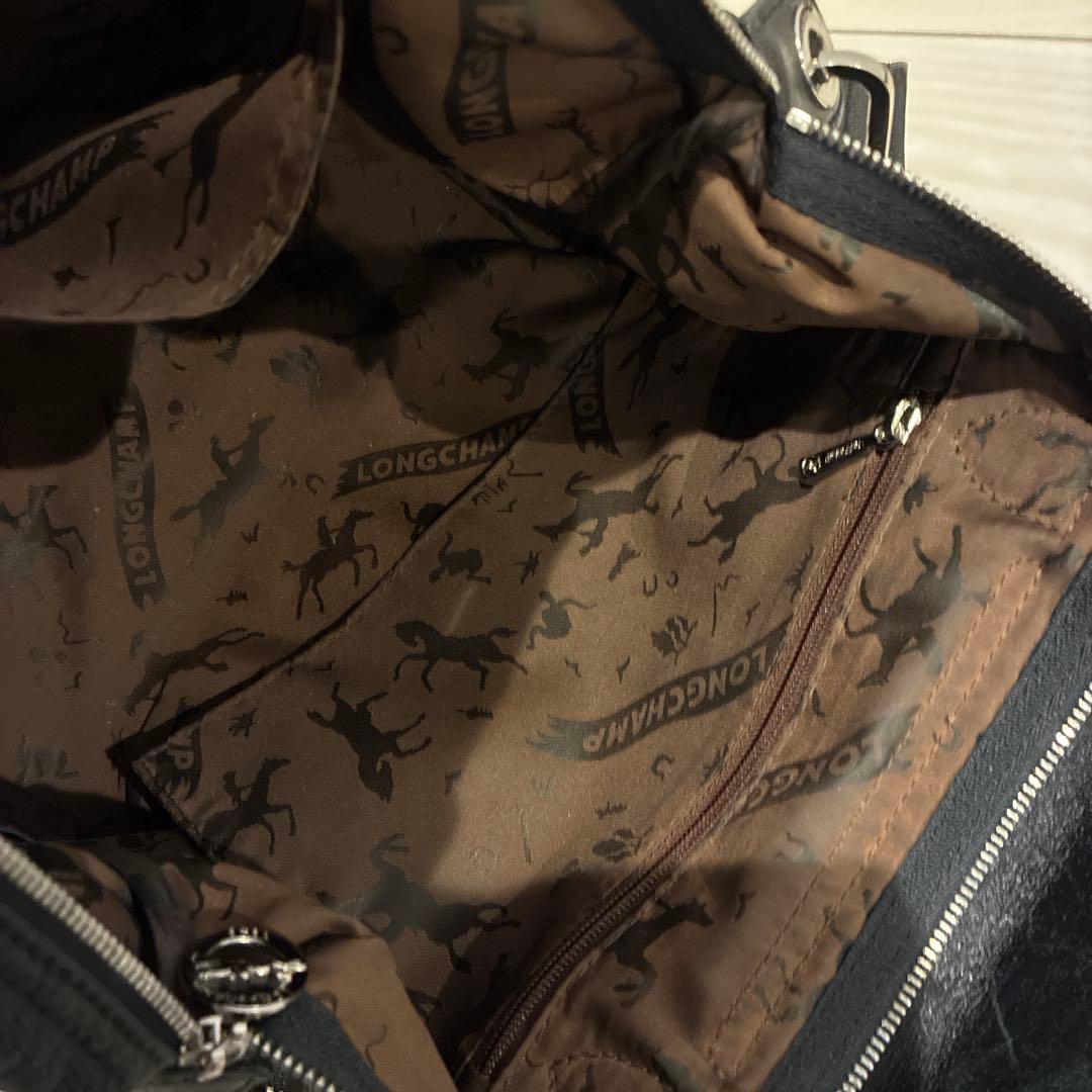 LONGCHAMP ショルダーバッグ ルプリアージュキュイール黒