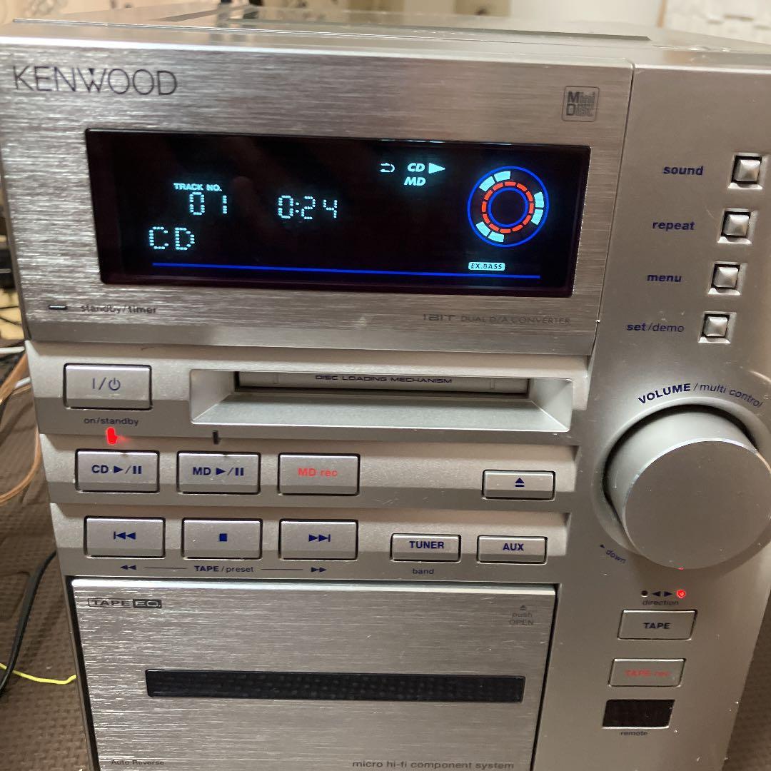 ケンウッド　ミニコンポ　CD MD カセット　ラジオ