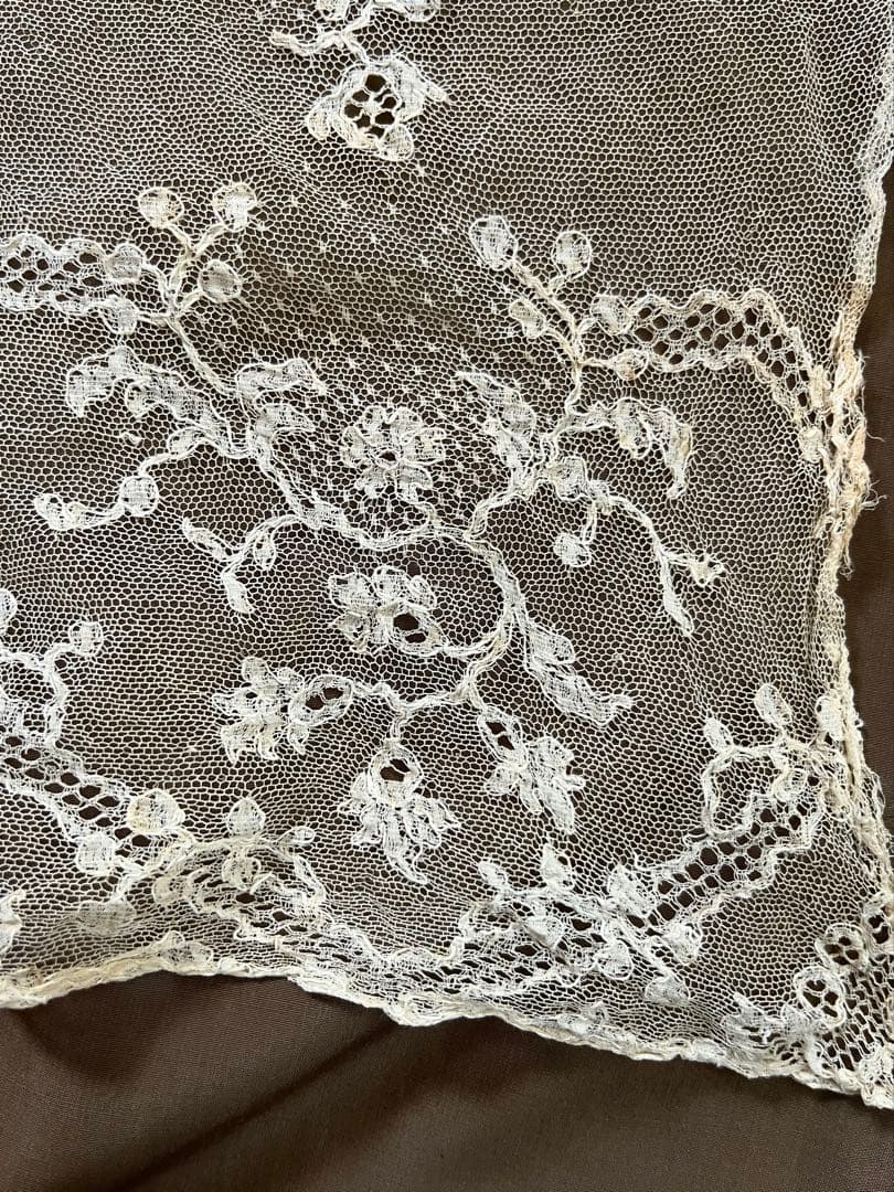 ◆フランスアンティーク｜お宝級の高級レース素材メッシュ編みマリーヌメルヘン
