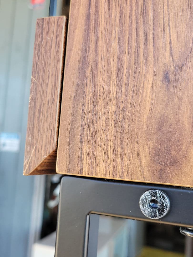 木目調 アイアンフレーム キッチンボード レンジ台 食器棚 ヴィンテージ風