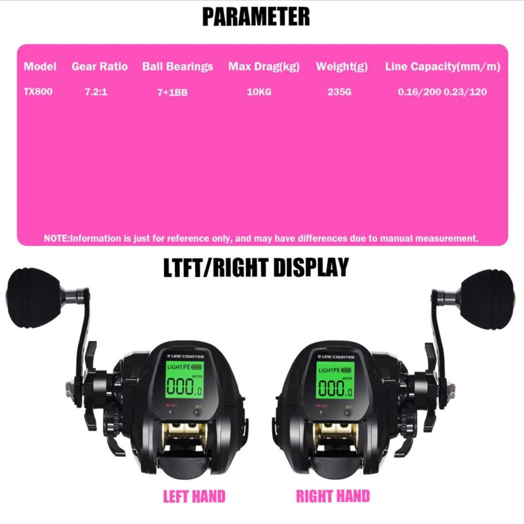 2WAY 1.65m 2ピースMAX300g&デジタルカウンター付ベイトリール