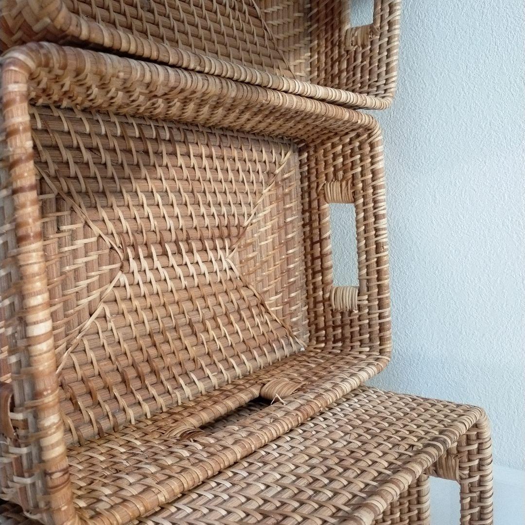 ニトリ　天然素材の収納バスケットセット