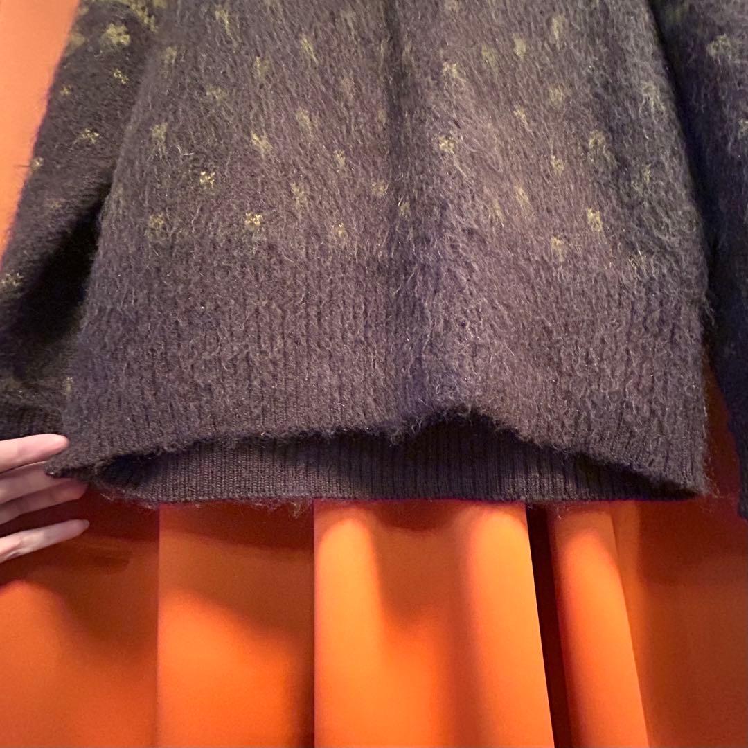 South2West8 サウスツーウエスト モヘア ニットパープル イエロー S