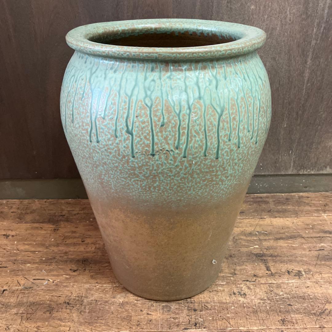 C-5 アンティーク 陶器製 傘立て 和モダン 特大 大型 玄関 置物 飾り