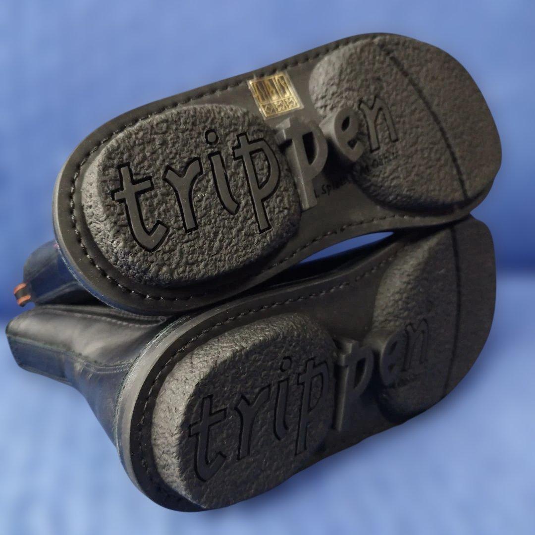 極美品■トリッペン■サイドゴアブーツ✨CHELSEA 牛革 ブラック黒