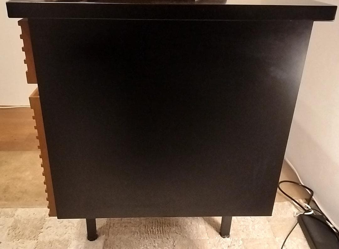 学習・パソコン用モダンデスク 引出し付き木製木目調机