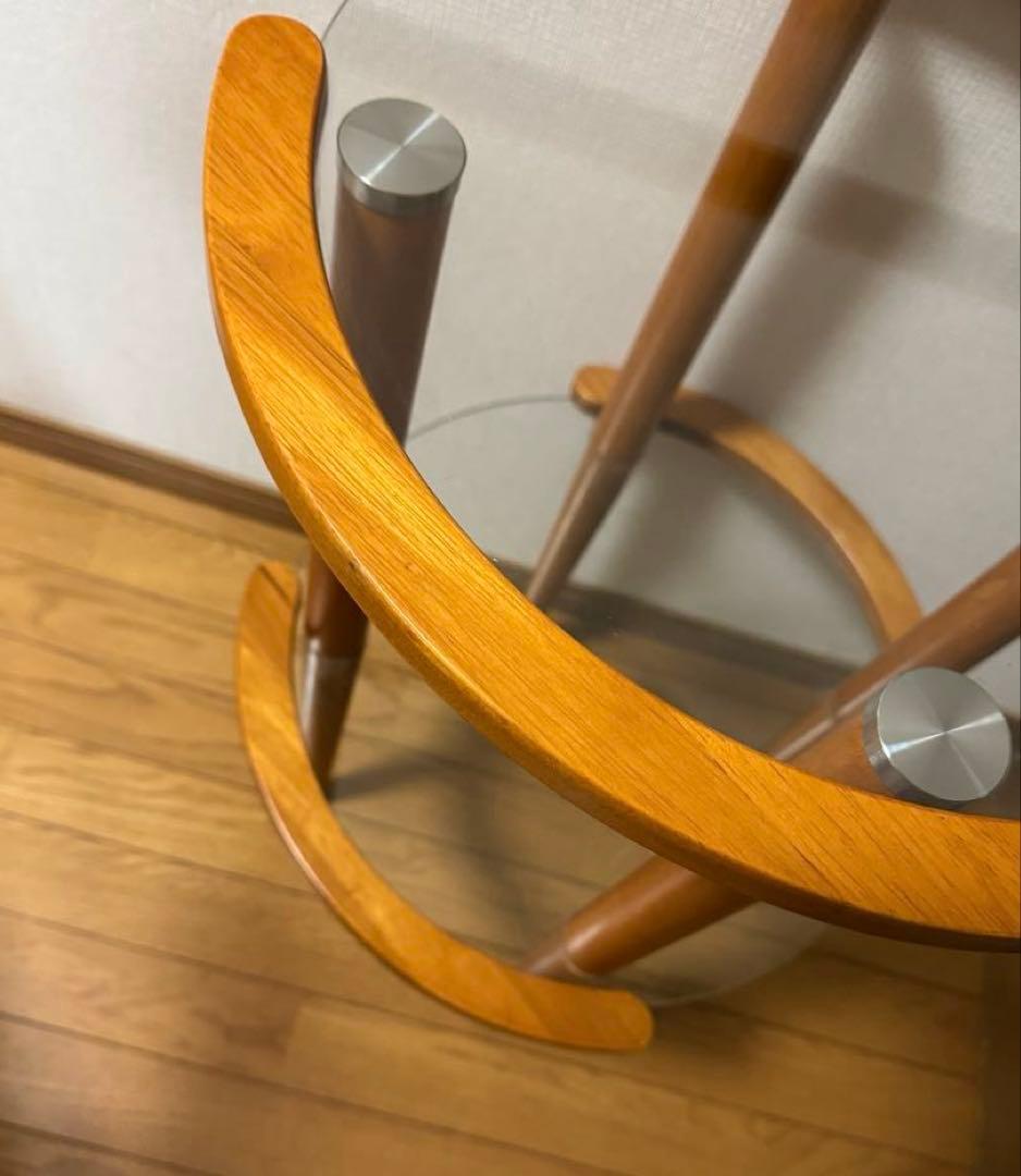 木製　サイドテーブル　シェルフ　ヴィンテージ2段