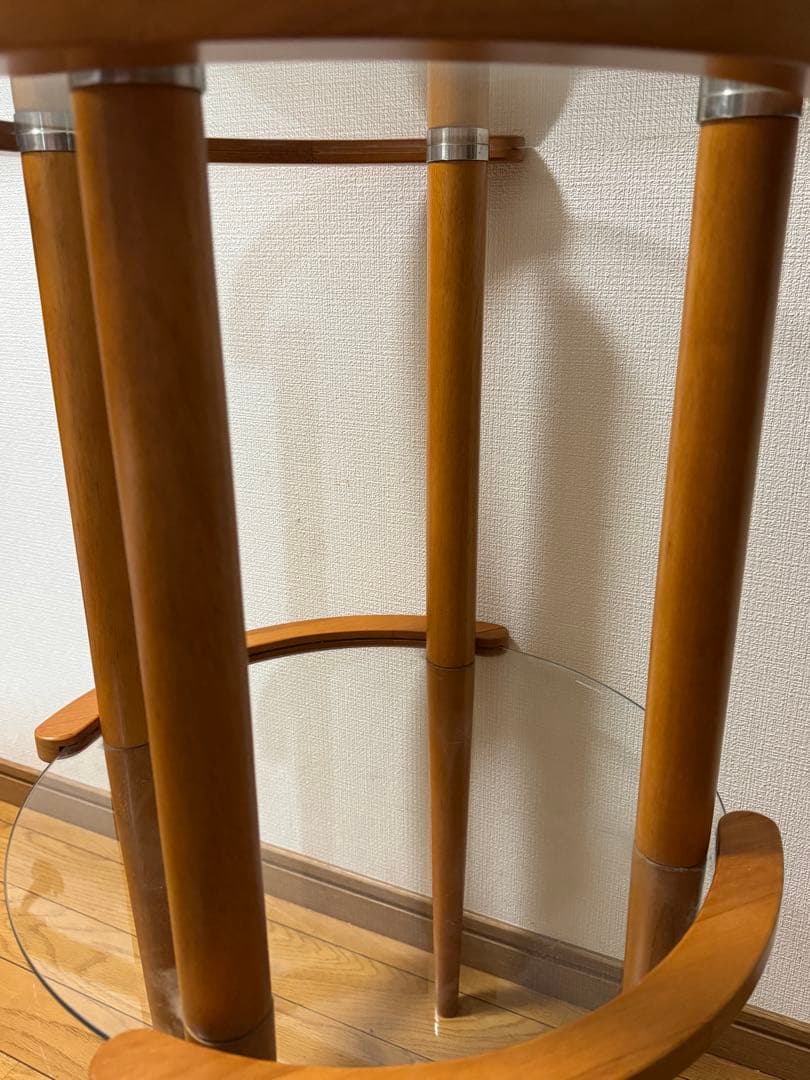 木製　サイドテーブル　シェルフ　ヴィンテージ2段