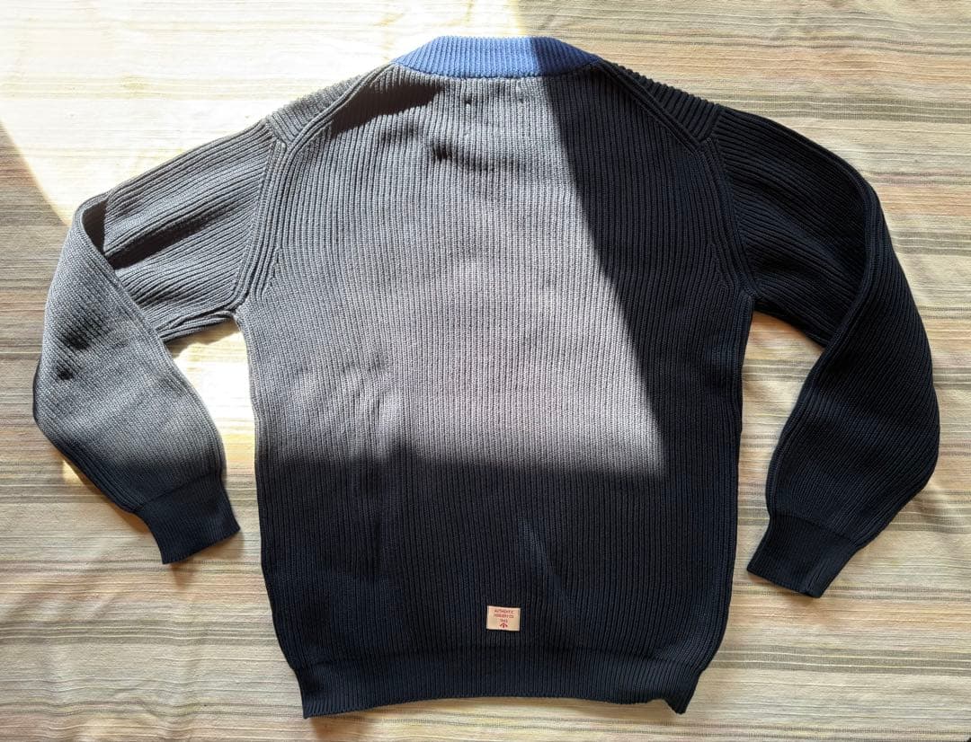 トップス Nigel Cabourn COTTON KNIT SWEAT NAVY 50