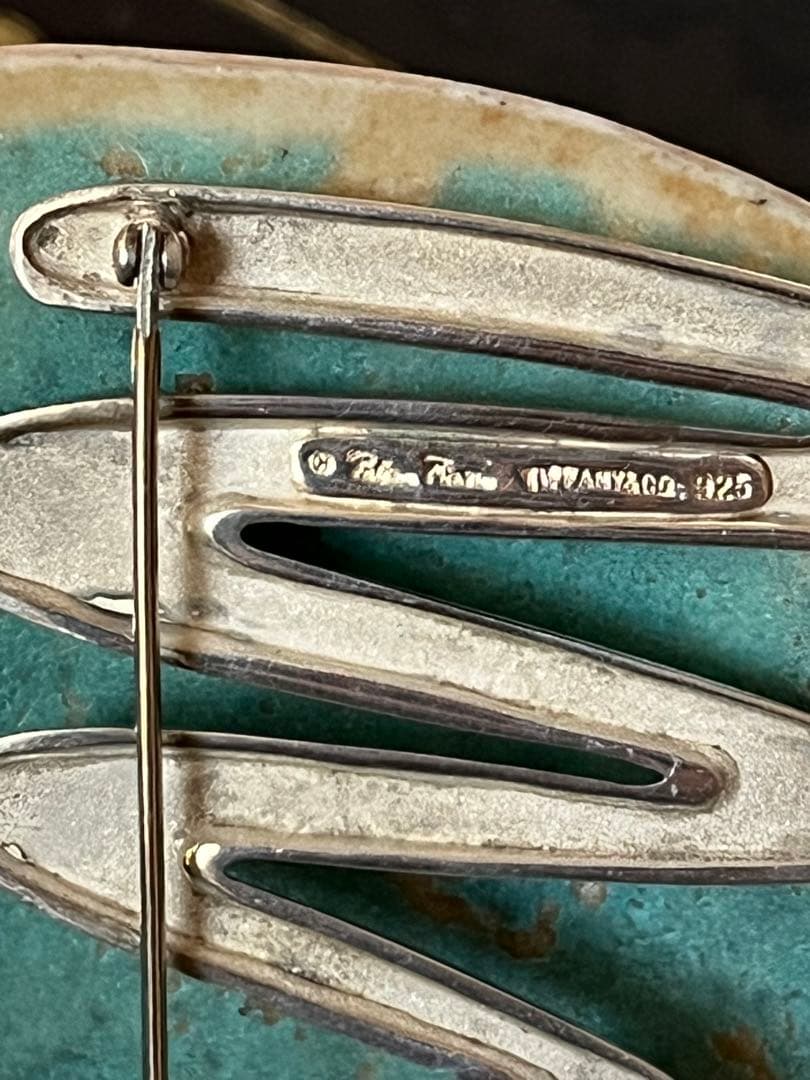 ティファニー パロマピカソ　スクリブル　ジグザグブローチ　ラージサイズ　シルバー