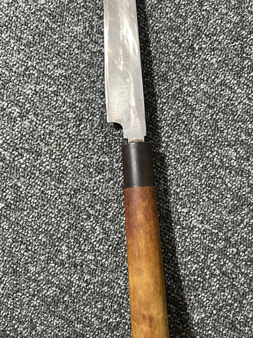 柳刃包丁 木製ハンドル 刃の長さあり