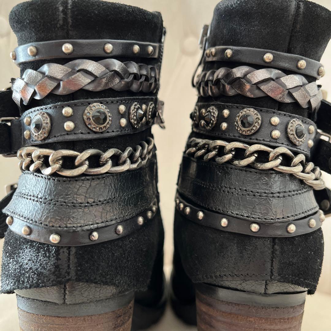 el dantes スペイン製 サイドジップ チェーン y2kフェアリーグランジ