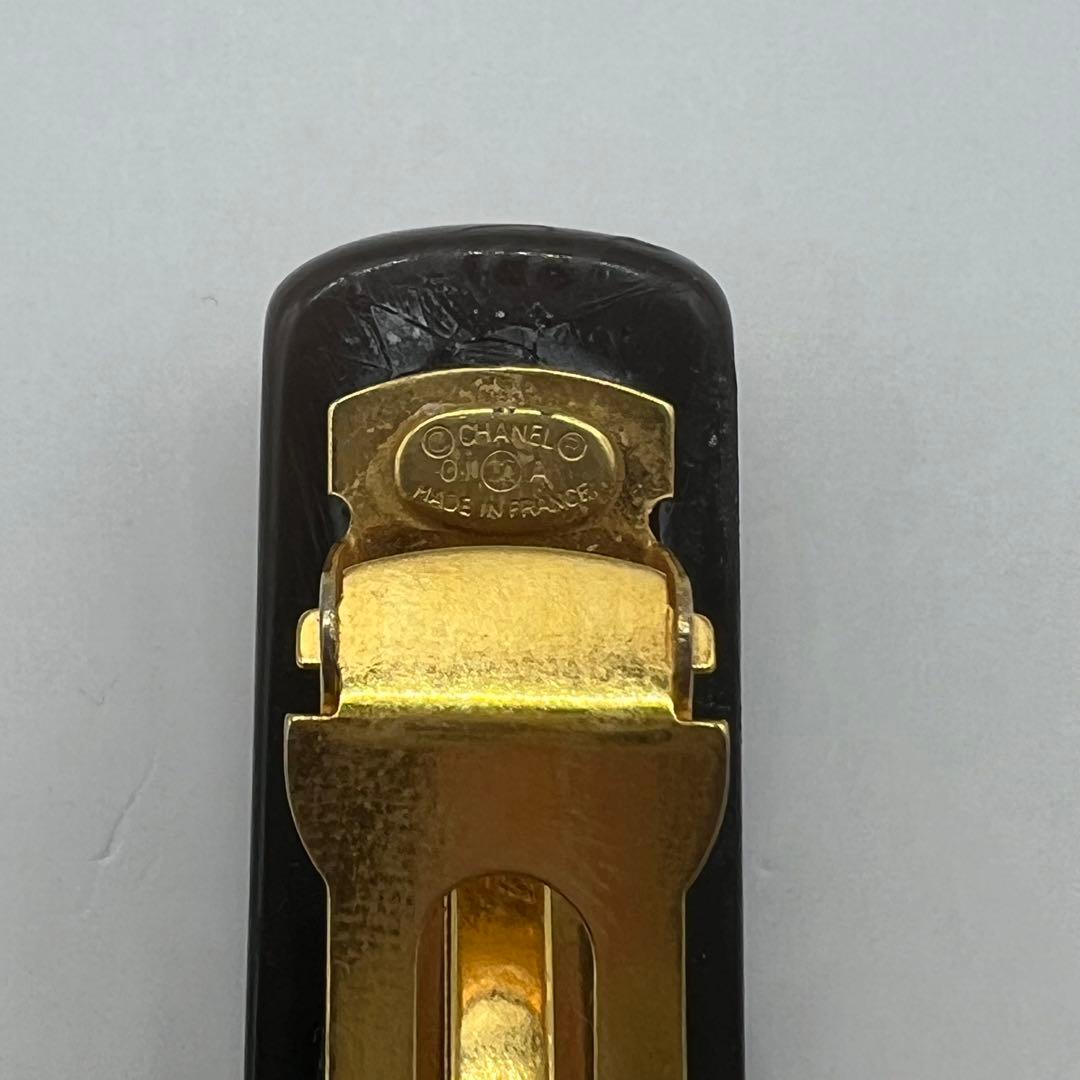 【極美品】シャネル バレッタ 髪飾り 髪留め ブランドロゴ ヘアアクセサリー