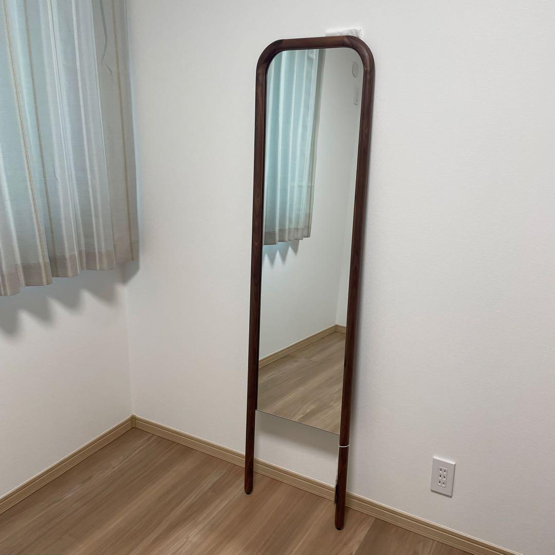 関家具 スタンドミラー 姿見 ウォールナット 新品 定価28600
