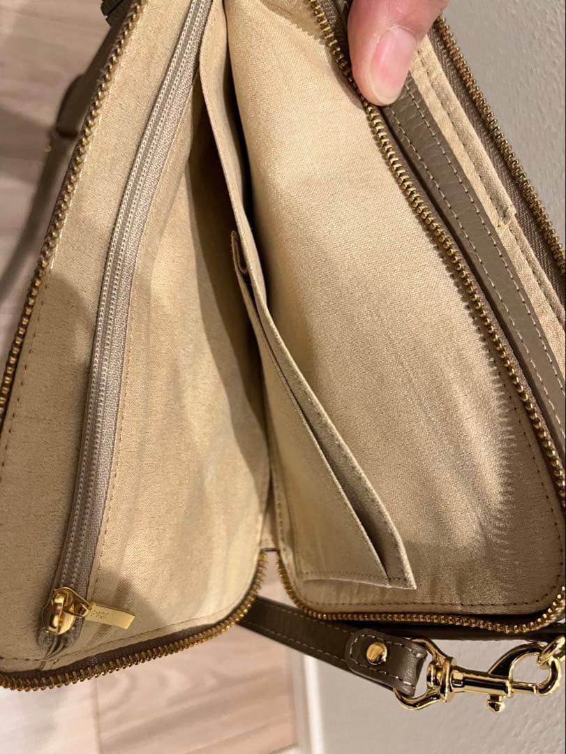 ATAO グレー レザー ショルダーバッグ